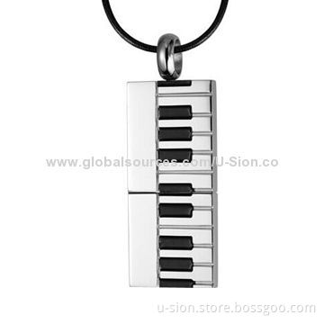 Promotional Metal Piano-shaped Necklace USB Flash Drive, OEM Orders Welcomed